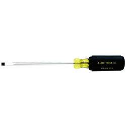 Klein Tools 1/4in Cabinet Tip Heavy Duty Round Shank Screwdriver, 6in