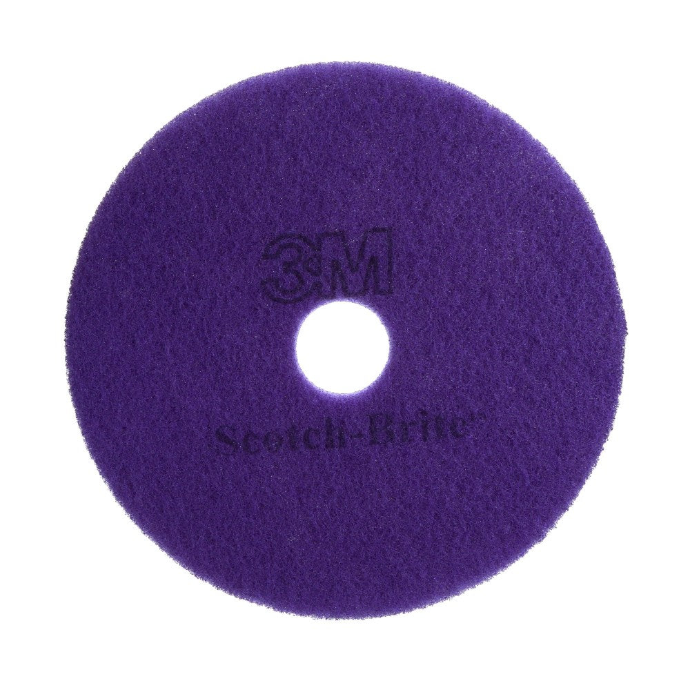 Scotch-Brite Diamond Floor Pad Plus Floor Pads, 24in, Purple, Case Of 5 Pads