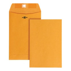 Office Depot Brand 6in x 9in Manila Envelopes, Clasp Closure, Brown Kraft, Box Of 100
