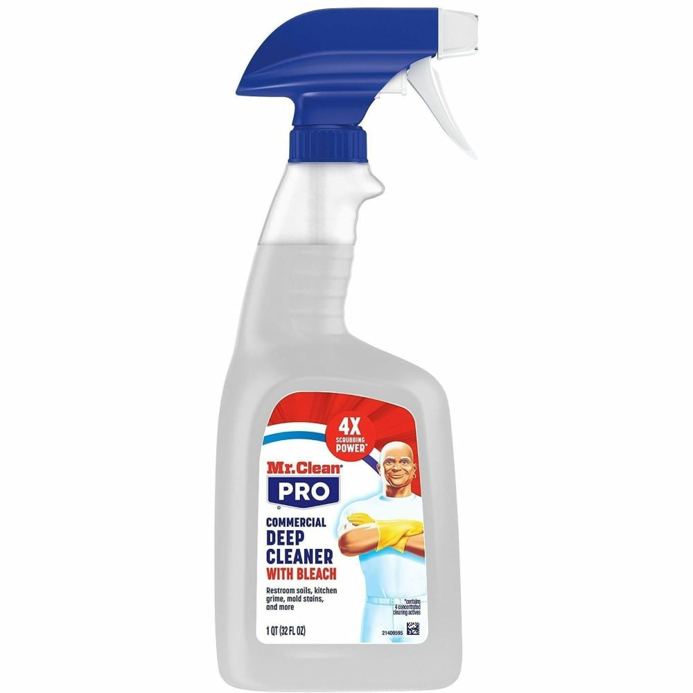 Mr. Clean Deep Cleaner with Bleach, For Multi Surface, Multipurpose, Ready-To-Use, Liquid, Spray, 32 fl oz (1 quart), 2 / Carton