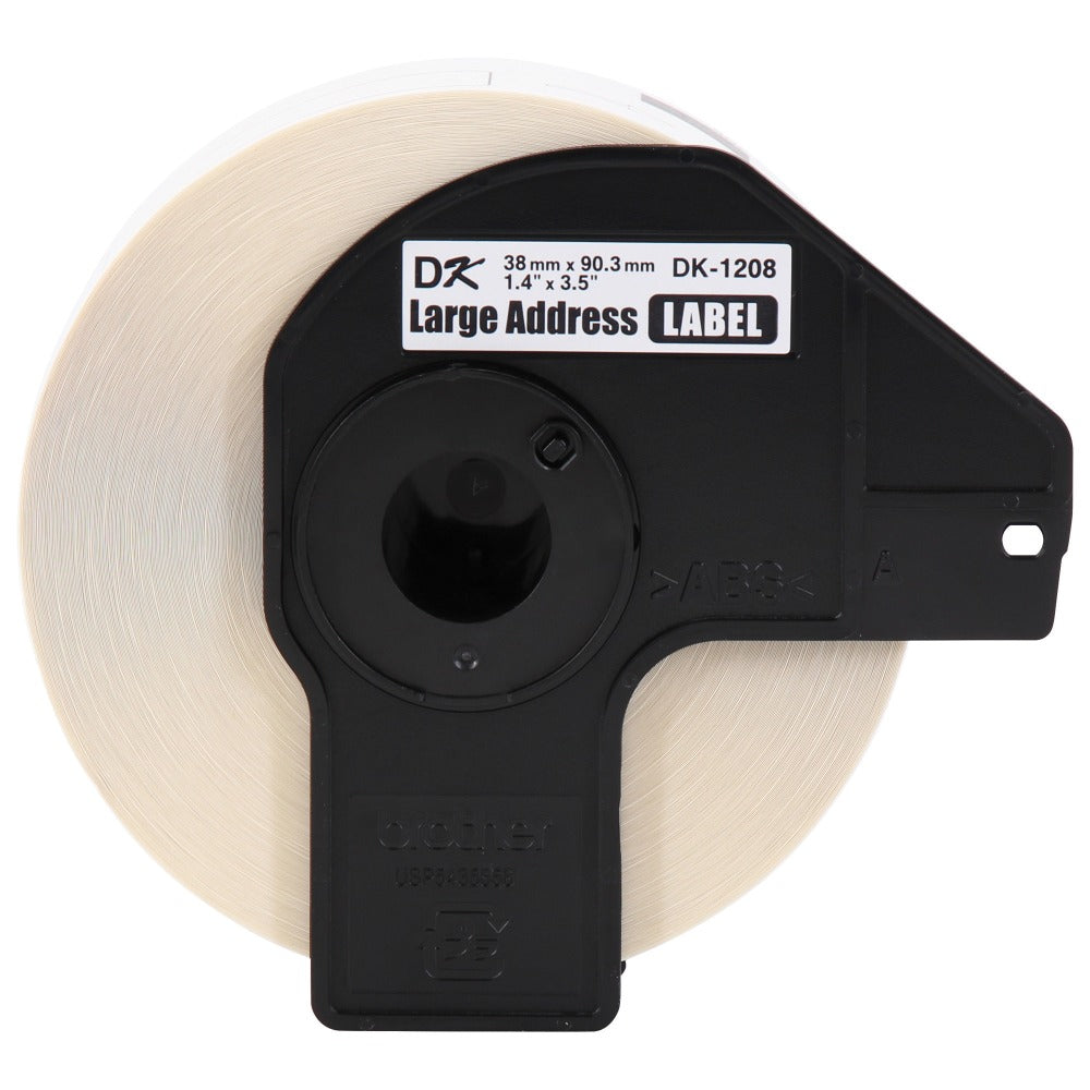 Brother Genuine DK-12083PK Die-Cut Large Address Labels, 3-1/2in x 1-7/16in, White, 400 Labels Per Roll, Box Of 3 Rolls