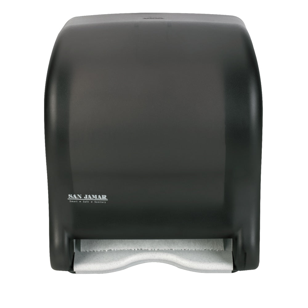 San Jamar Tear-N-Dry Eco Roll Paper Towel Dispenser, 14 7/16in x 11 3/4in x 9 1/8in, Black
