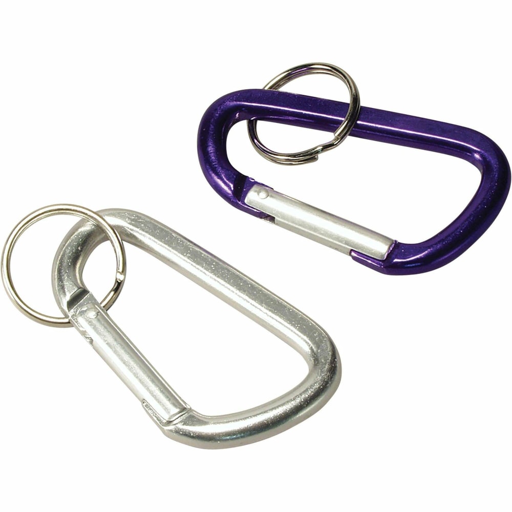 Baumgartens Key Ring - Metal - Orange, Silver, Blue, Purple - 1 Each