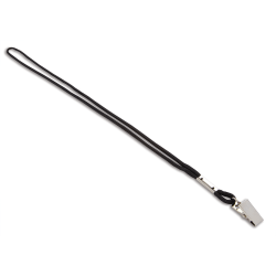 Office Depot Brand Lanyards With Alligator Clips, Black, Pack Of 12