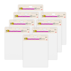 Post-it Super Sticky Easel Pads, 25 x 30 in, 8 Pads, 30 Sheets/Pad, 30% Recycled, Back to School Supplies for Classrooms, White