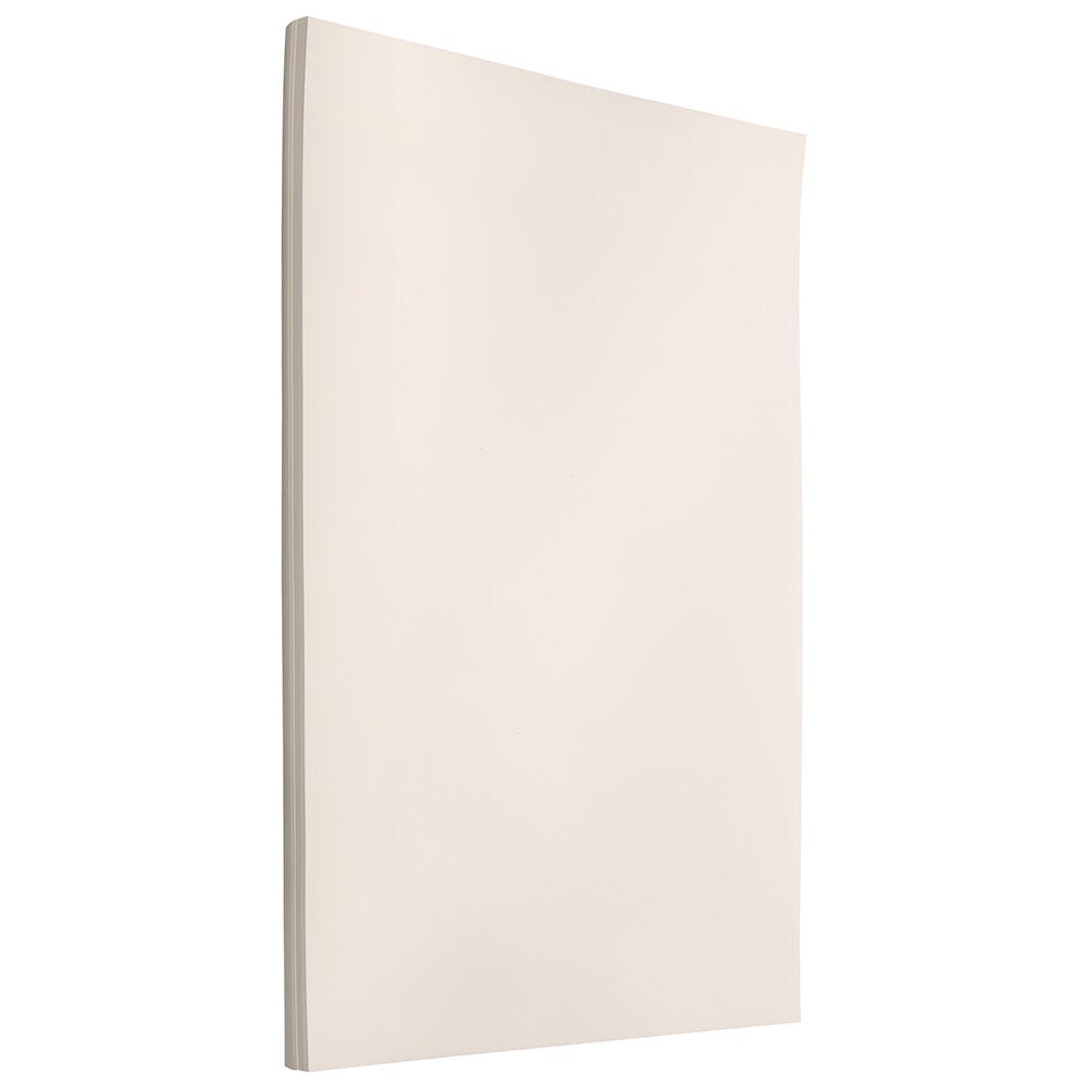 JAM Paper Legal Card Stock, Strathmore Natural White Wove, Legal (8.5in x 14in), 80 Lb, Pack Of 50