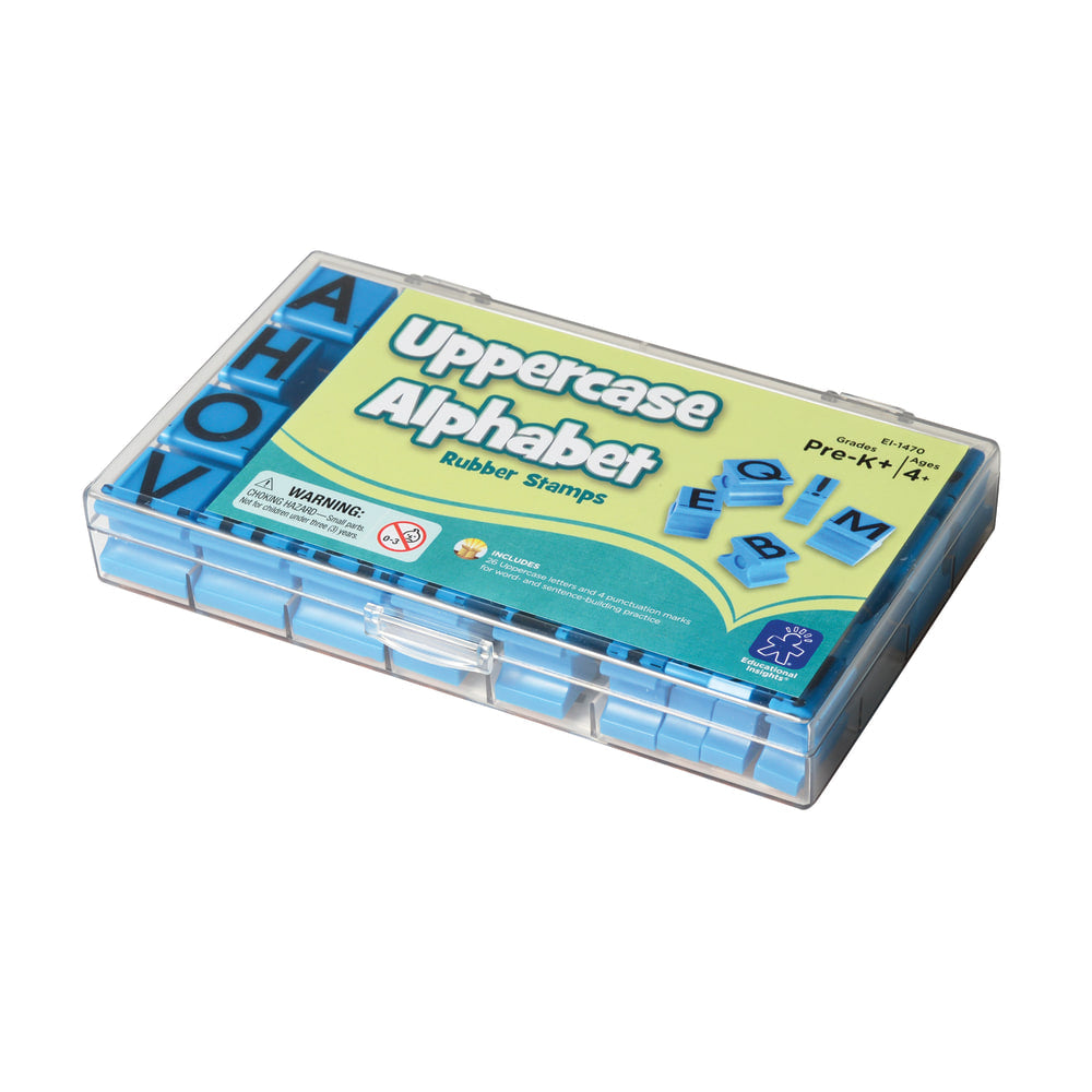 Educational Insights Uppercase Alphabet Stamps, 5/8in, Set Of 30, 2 Sets