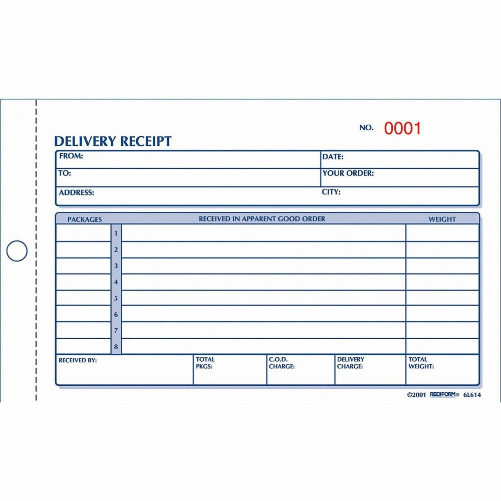 Rediform Delivery Receipt Book, 2-Part