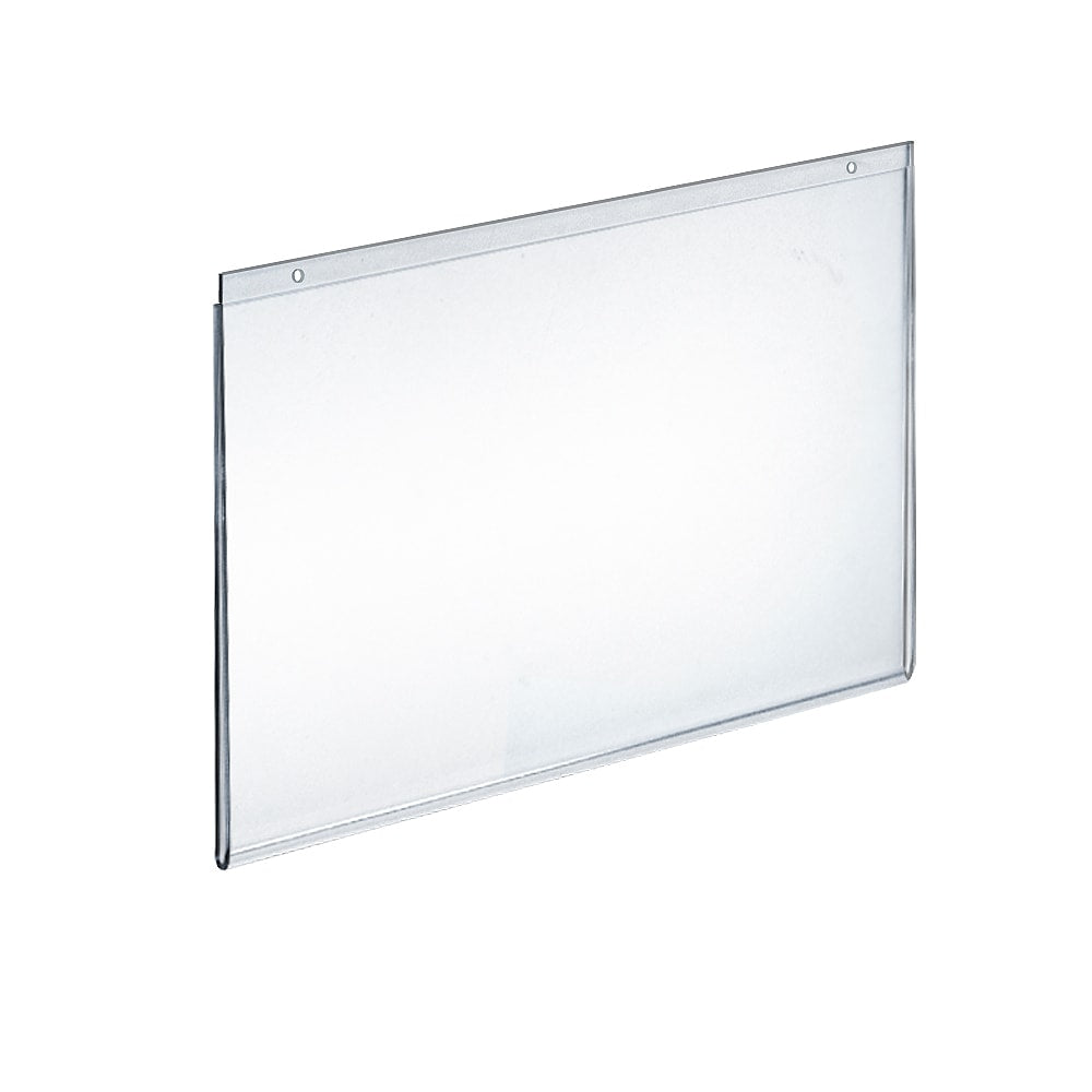 Azar Displays Wall-Mount U-Frame Acrylic Sign Holders, 11in x 14in, Clear, Pack Of 10