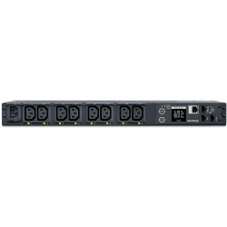 CyberPower PDU41004 Single Phase 100 - 240 VAC 15A Switched PDU - 8 Outlets, 10 ft, IEC-320 C14, Horizontal, 1U, SNMP, LCD, 3YR Warranty