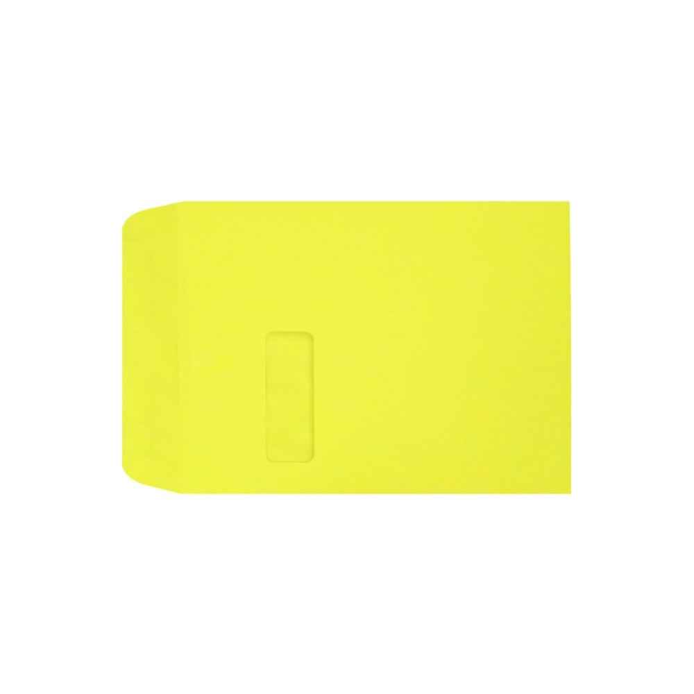 LUX #9 1/2 Open-End Window Envelopes, Top Left Window, Gummed Seal, Citrus, Pack Of 250