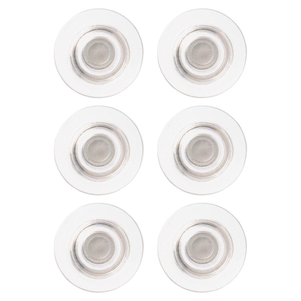 Quartet Glass Magnets - Large - 6 / Pack - Clear