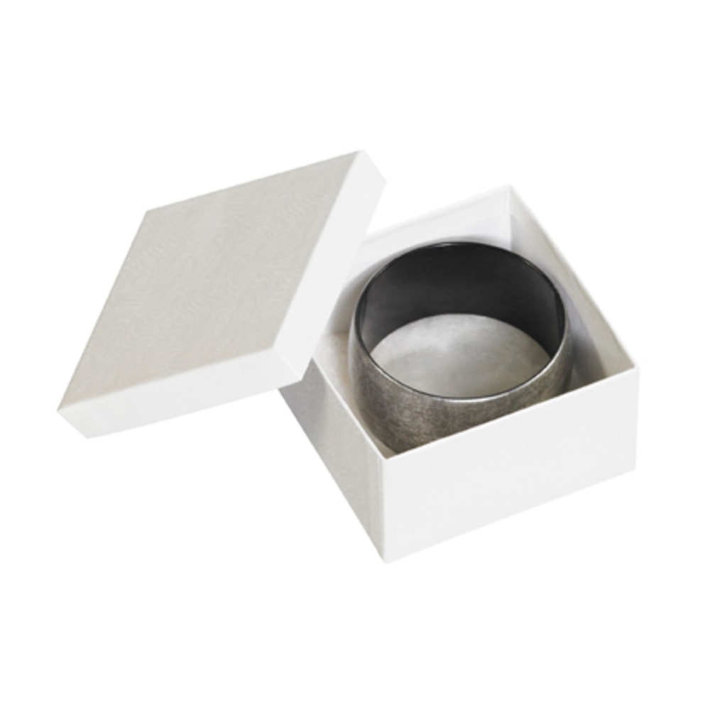 Partners Brand White Jewelry Boxes 3 1/2in x 3 1/2in x 2in, Case of 100