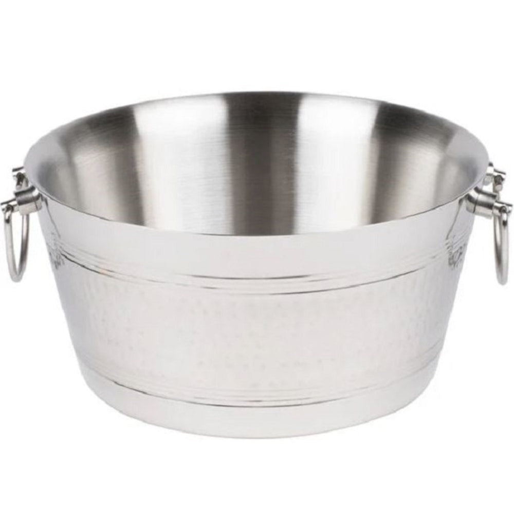American Metalcraft Double Wall Party Tub, 18-1/2in x 9in, Silver