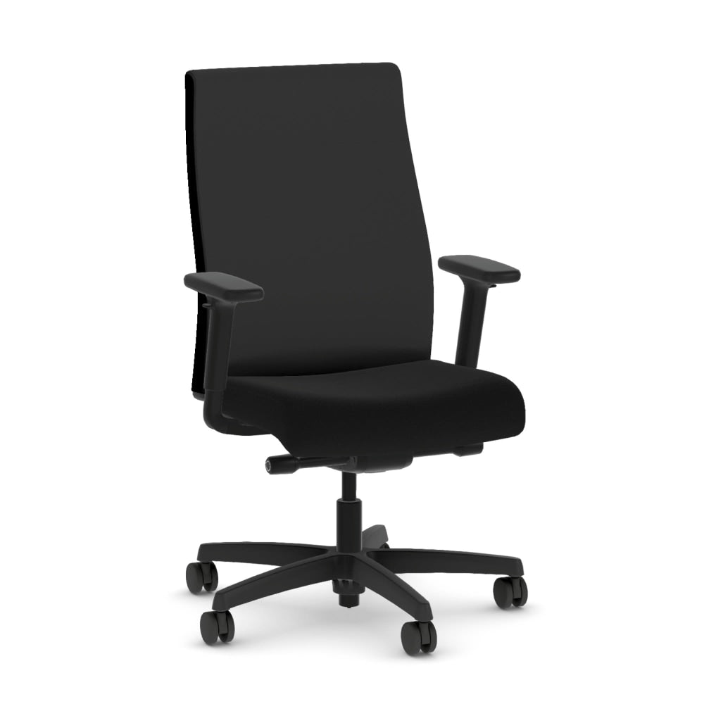 HON Ignition Fabric Mid-Back Task Chair, Black