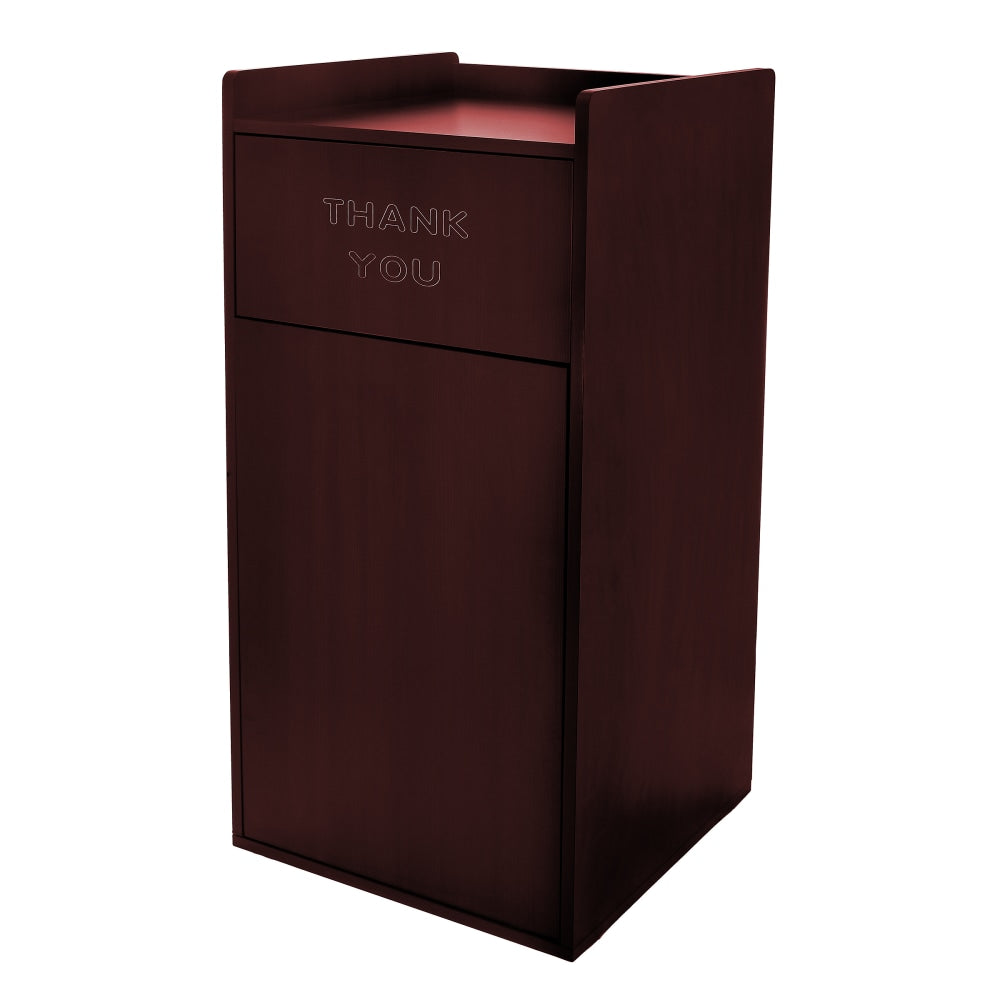 Alpine Trash Enclosure, 40 Gallons, 46inH x 22inW x 22inD, Mahogany