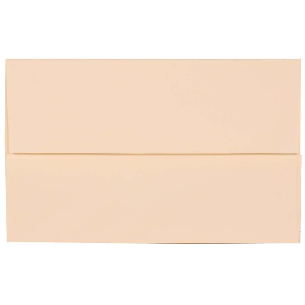 JAM Paper Booklet Invitation Envelopes, A10, Gummed Seal, Strathmore Natural White, Pack Of 25, 191223