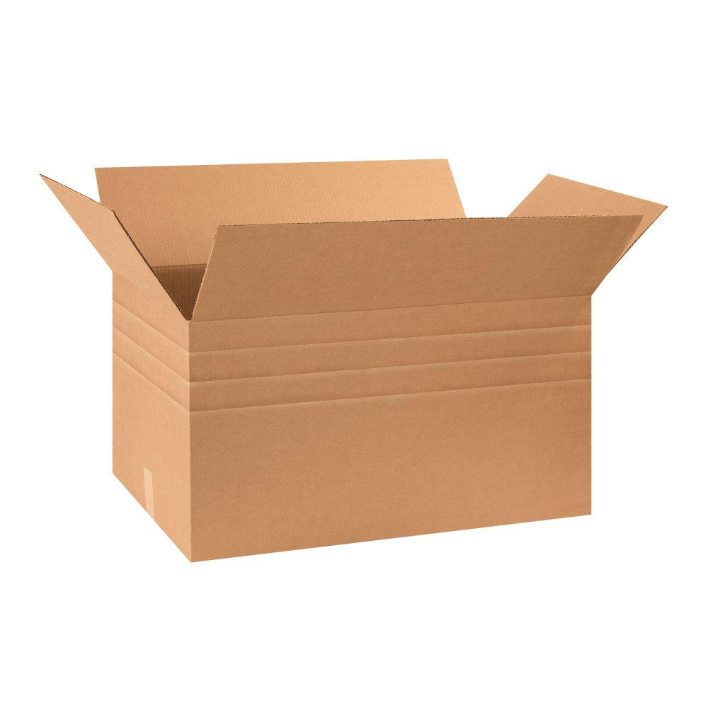 Partners Brand Multi-Depth Corrugated Boxes, 16in x 30in x 17in, Kraft, Pack Of 15