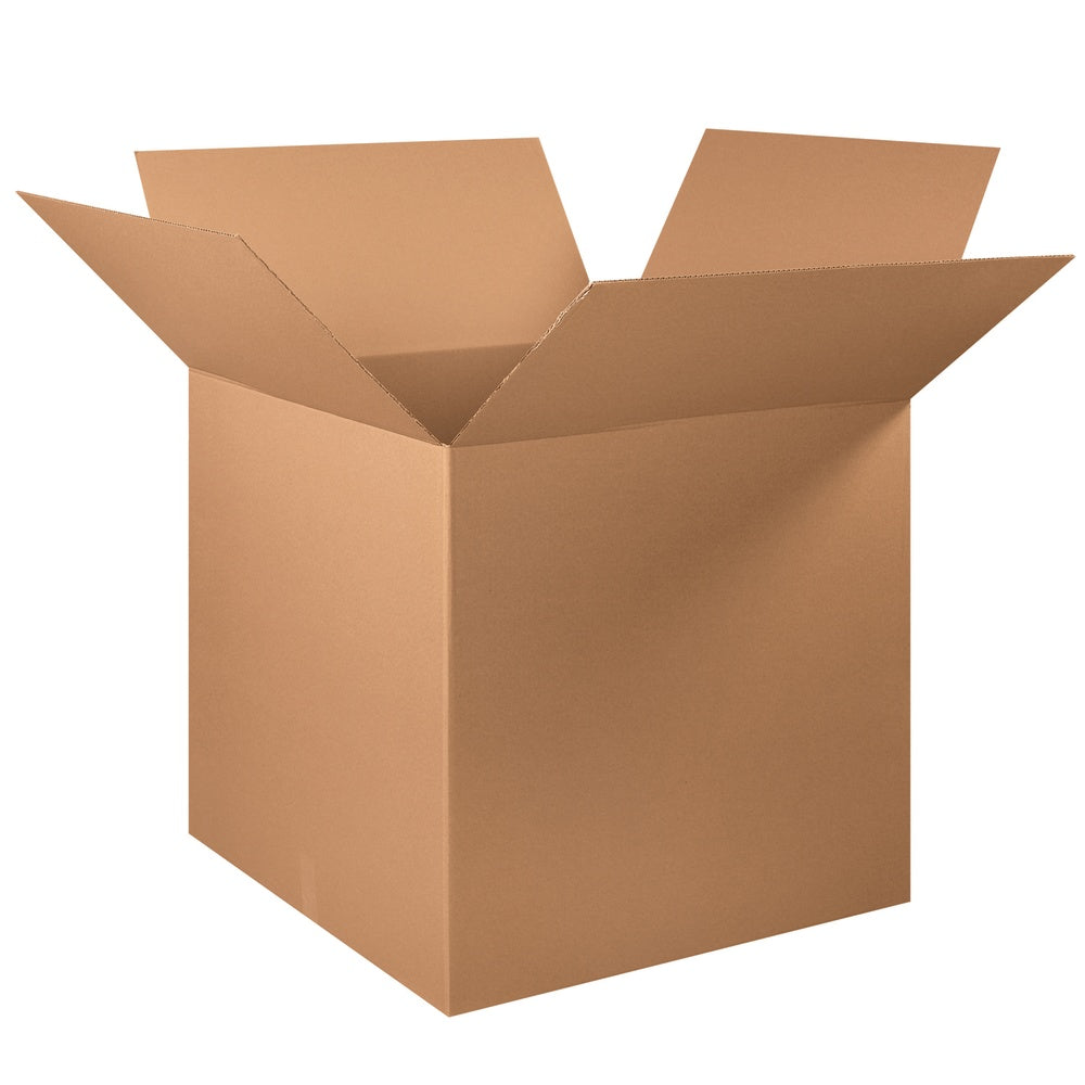 Partners Brand Corrugated Cube Boxes, 32inL x 32inW x 32inH, Kraft, Pack Of 5