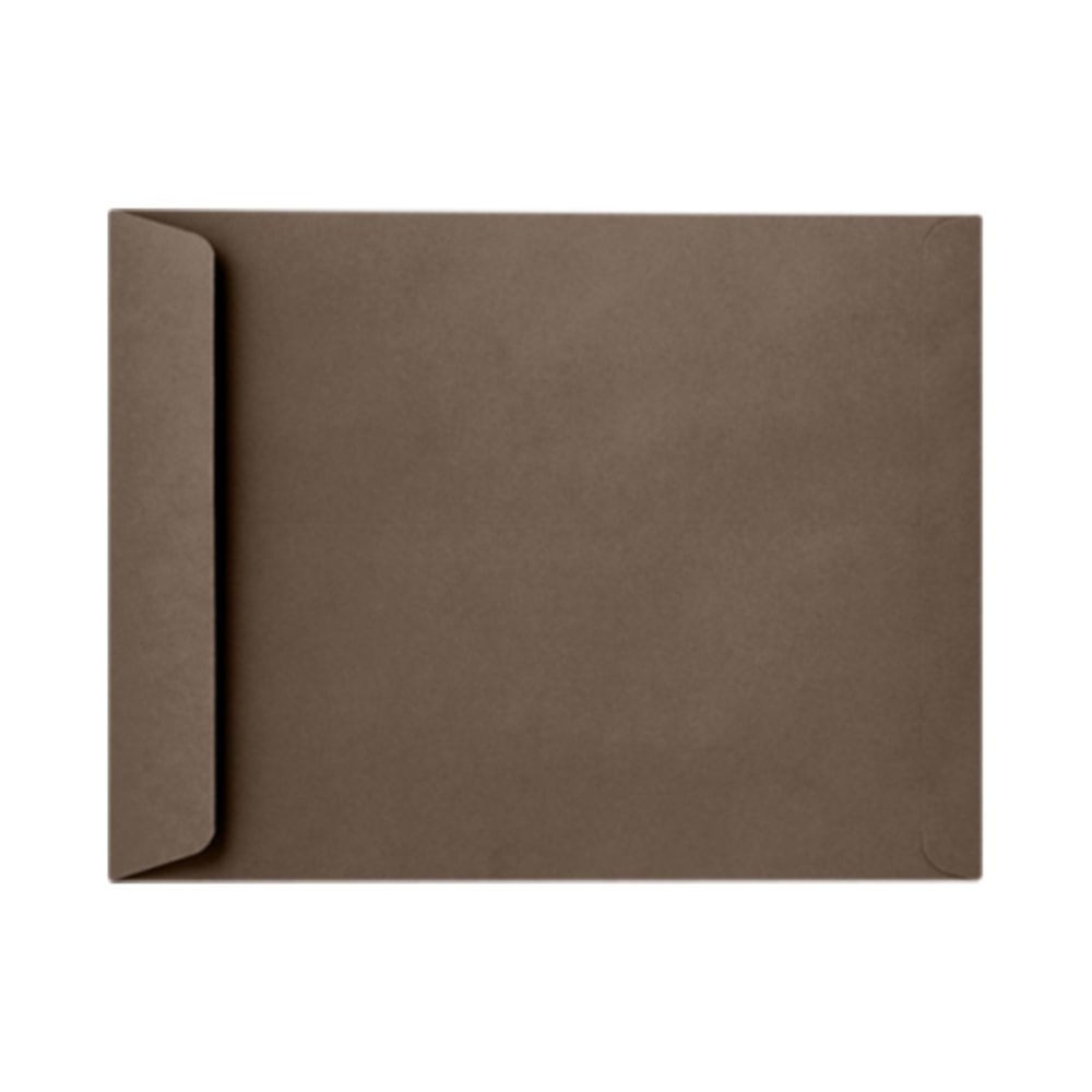 LUX Open-End Envelopes, 6in x 9in, Peel & Press Closure, Chocolate Brown, Pack Of 50