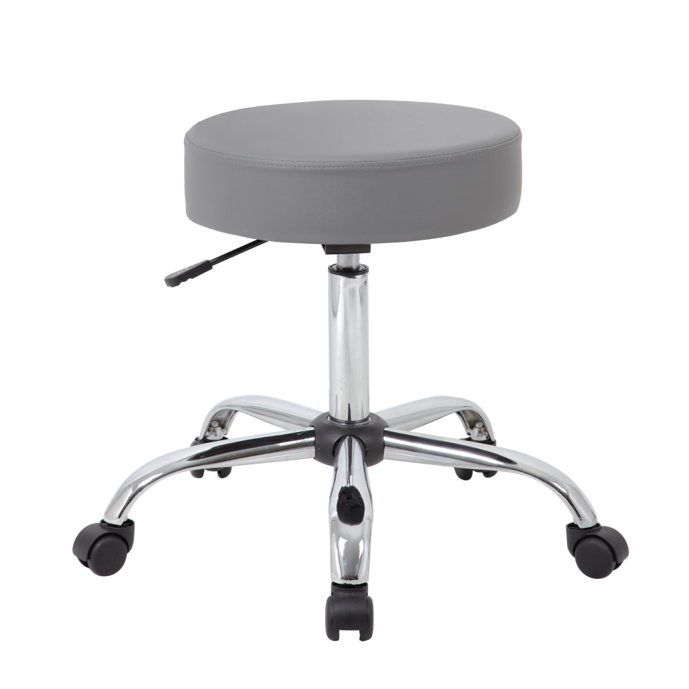 Boss Office Products Caressoft Medical Stool, Gray/Chrome
