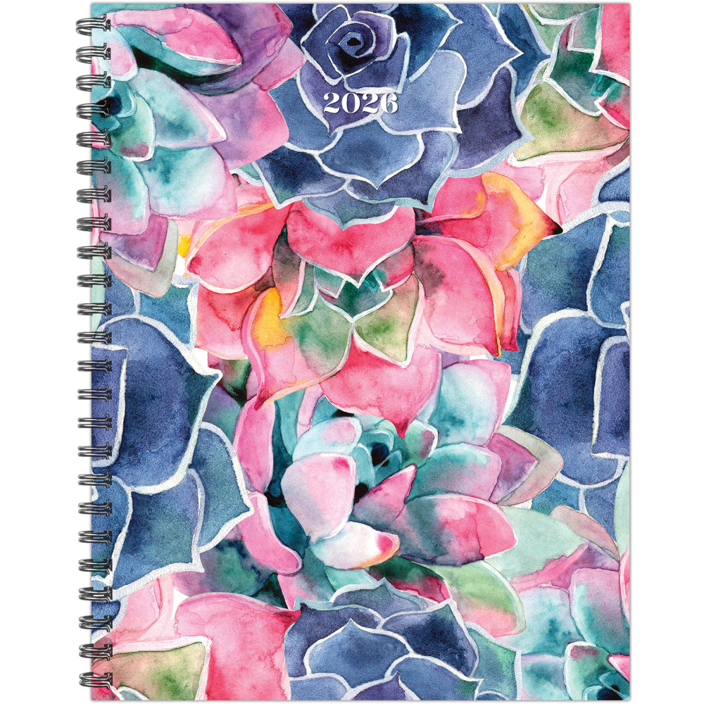2026 Willow Creek Press Weekly/Monthly Softcover Planner, 8-1/2in x 11in, So Very Succulent, January To December, 57377