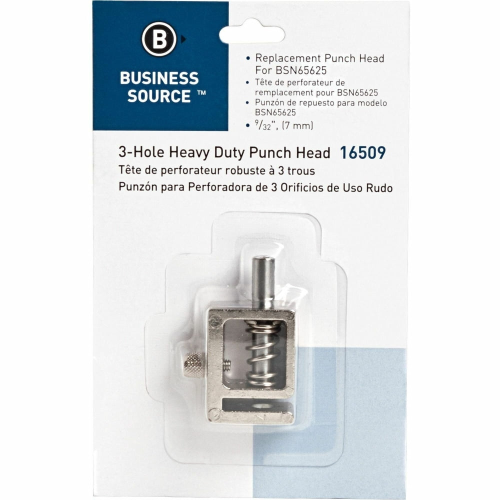 Business Source 9/32in Replacement Punch Head - 0.28in - Silver - 1 Each