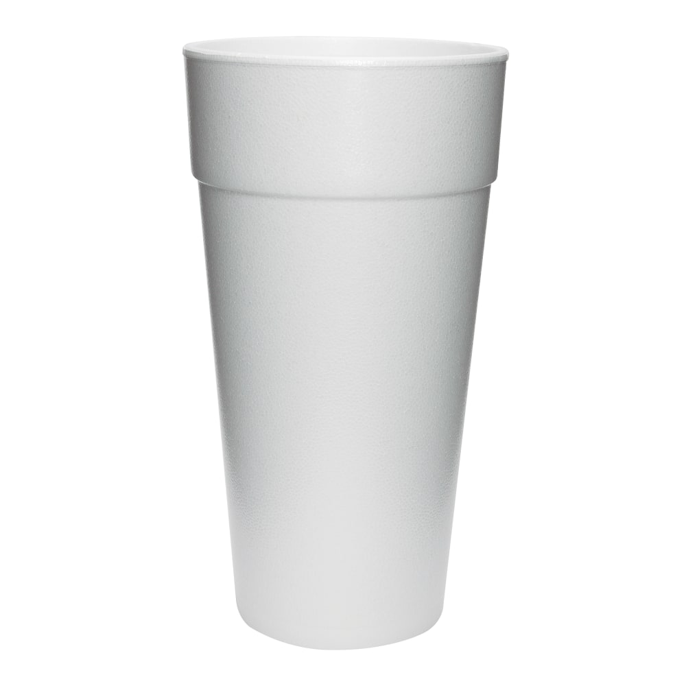 Dart Insulated Foam Cups, 24 Oz, White, 20 Cups Per Bag, Carton Of 25 Bags