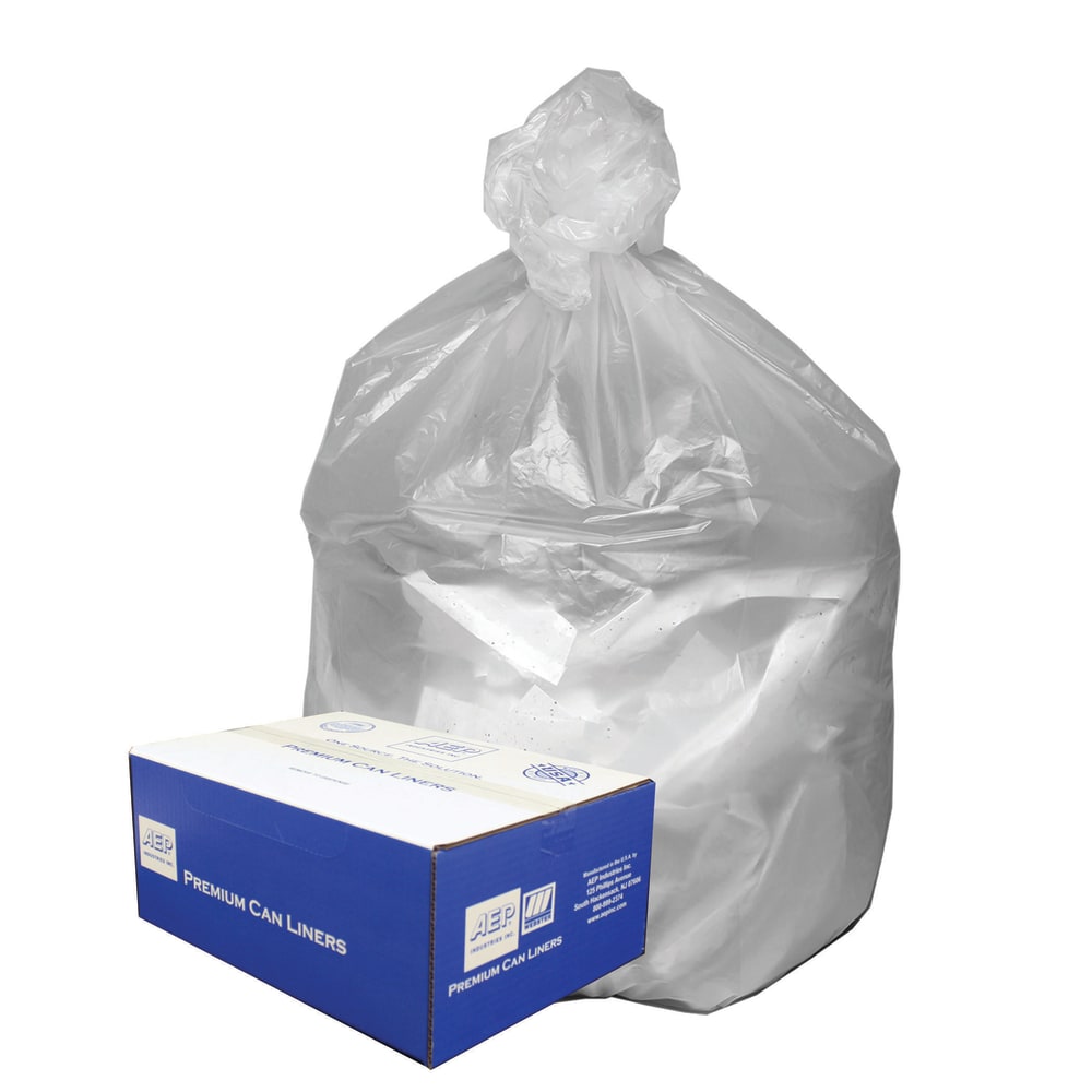 Webster Ultra Plus High-Density Trash Can Liners, 0.43 mil, 31-33 Gallons, 11 Mic Thick, 33in x 40in, Box Of 100