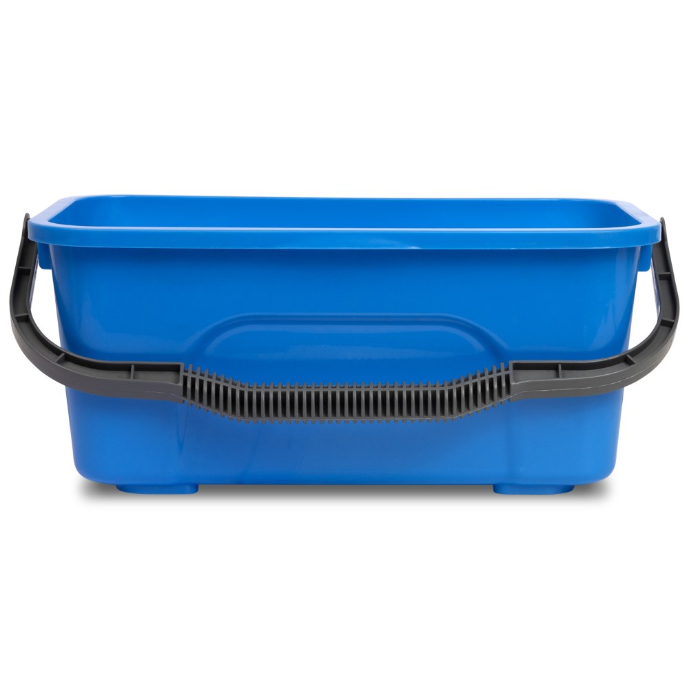 Gritt Commercial Plastic 3-Gallon Window & General Cleaning Buckets, Blue, Pack Of 12 Buckets