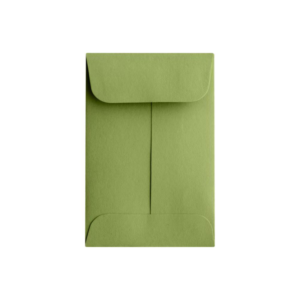 LUX Coin Envelopes, #1, Gummed Seal, Avocado Green, Pack Of 50