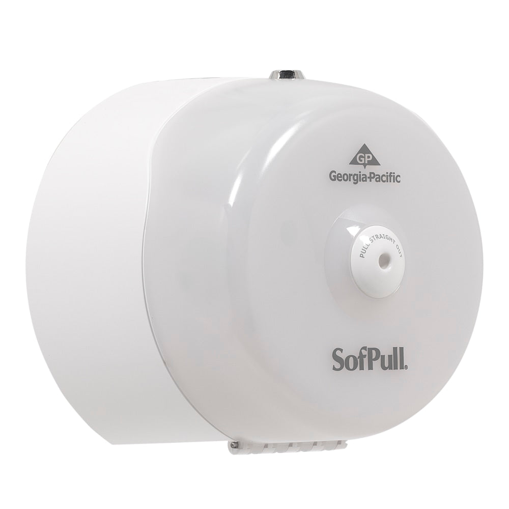 SofPull Mini High-Capacity Centerpull Bathroom Tissue Dispenser, White