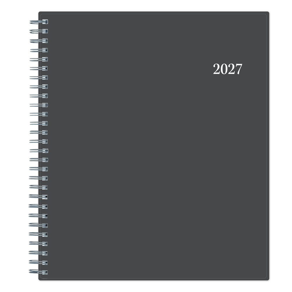 2027 Passages Charcoal Metallic Monthly Planner 8x10