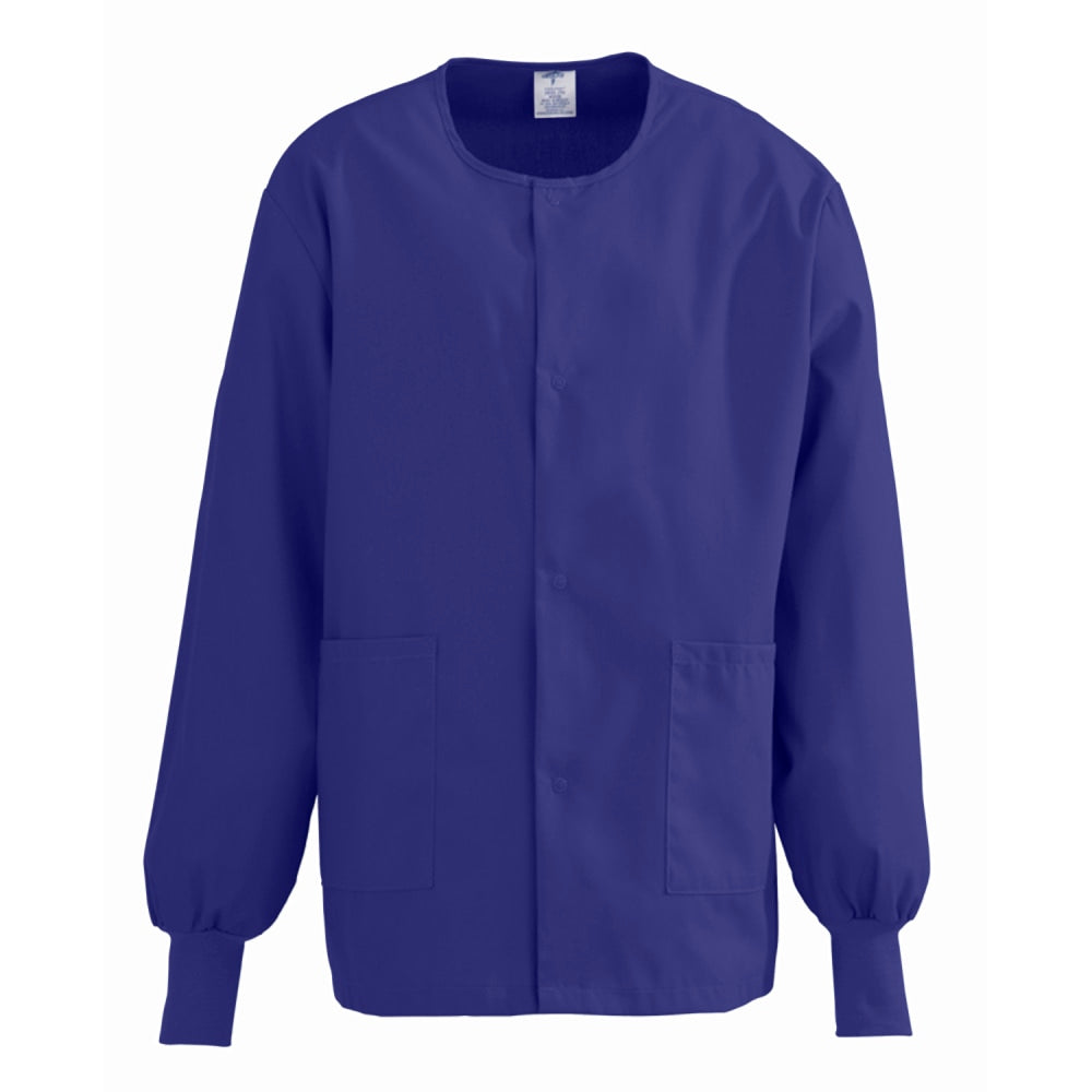 Medline ComfortEase Unisex Warm-Up Scrub Jacket, XS, Purple