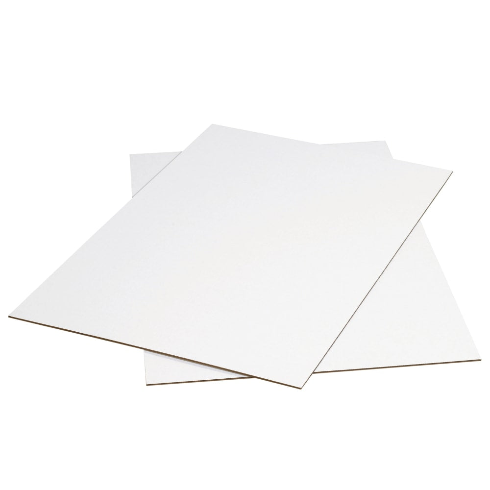 Partners Brand Corrugated Sheets, 48in x 48in, White, Pack Of 5
