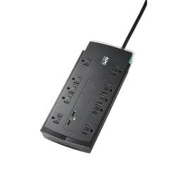 APC Performance SurgeArrest 10-Outlet And 2-USB Surge Protector, 6ft Cord, Black, P10U2