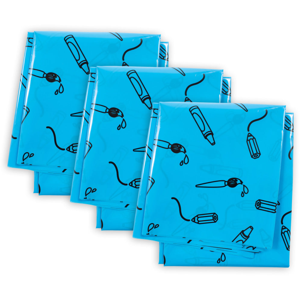 Ready 2 Learn Messy Mats, Blue, Pack Of 3 Mats