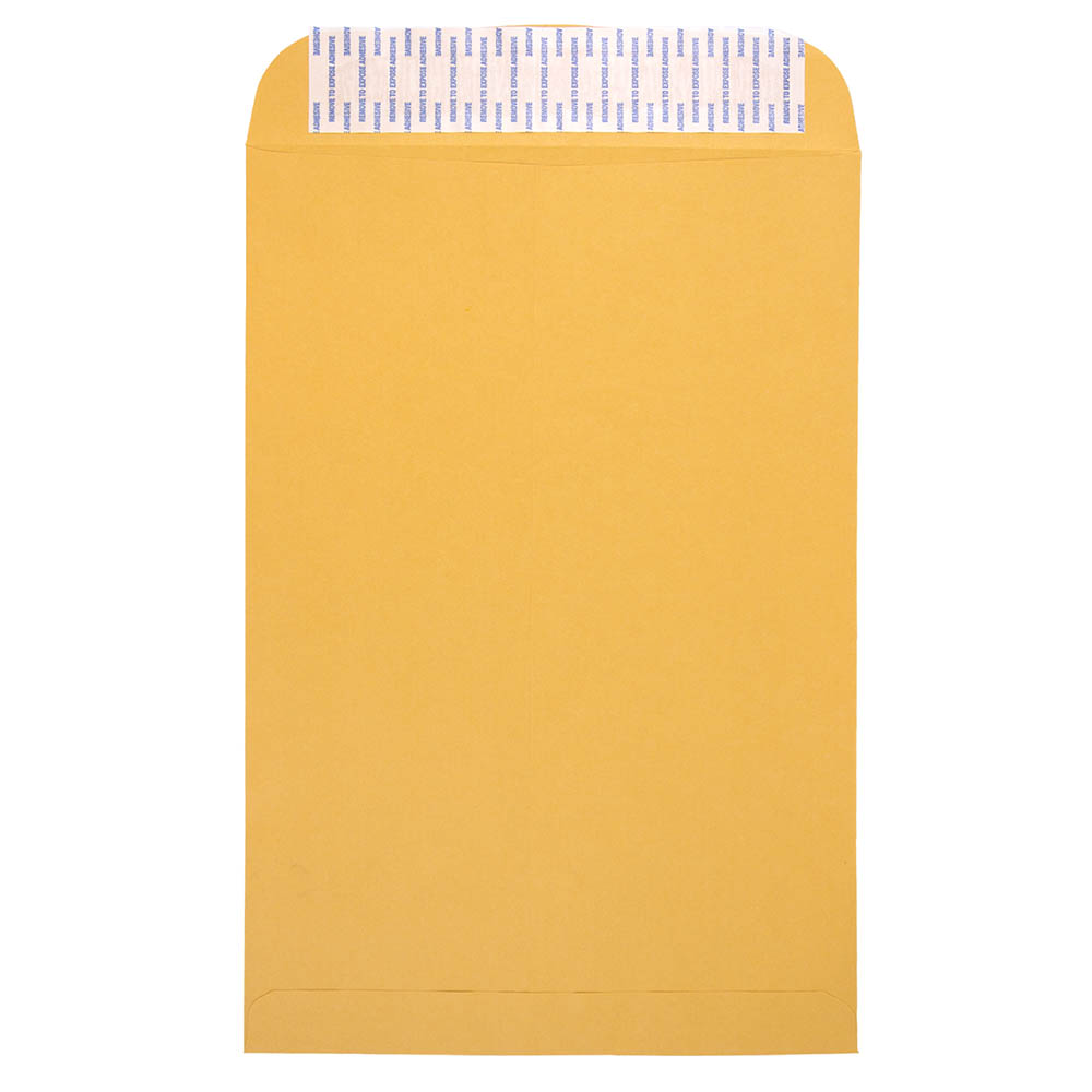 JAM Paper Open-End 10in x 15in Envelopes, Peel And Seal Closure, White, Pack Of 500 Envelopes