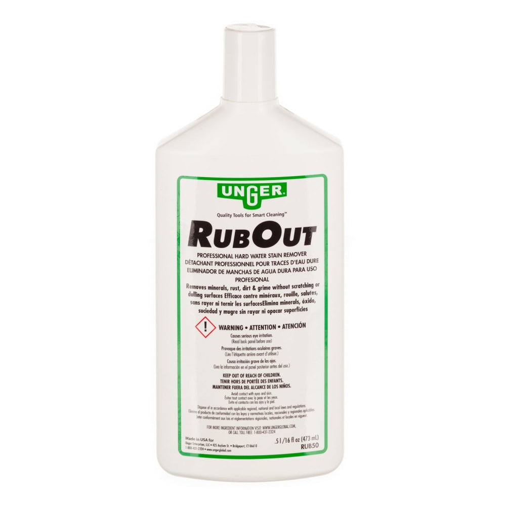 Unger RubOut Glass Cleaner, 16 oz Bottle, 12/Carton