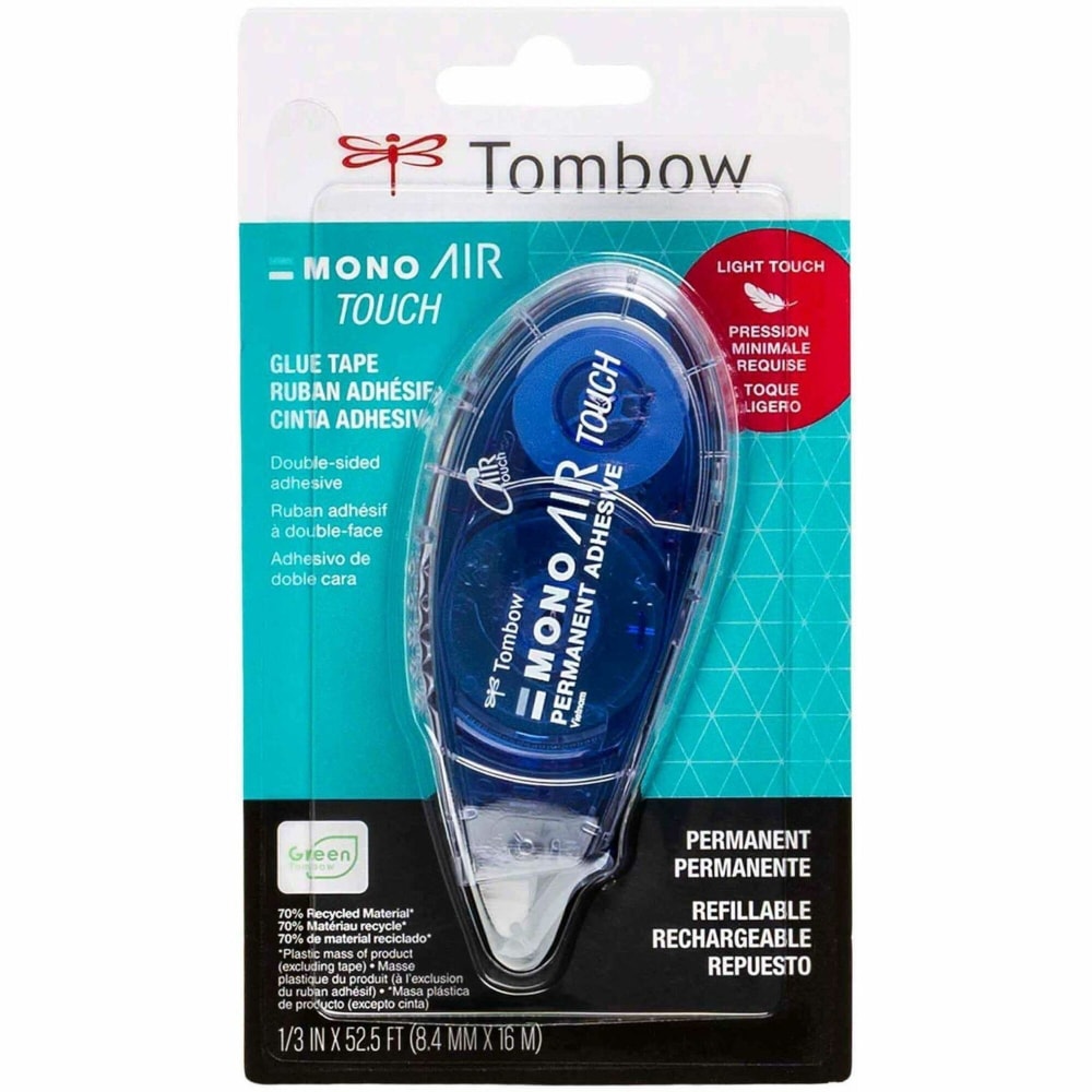 MONO Air Touch Adhesive - 17.50 yd Length x 0.33in Width - Dispenser Included - For Smooth Surface - 1 Each