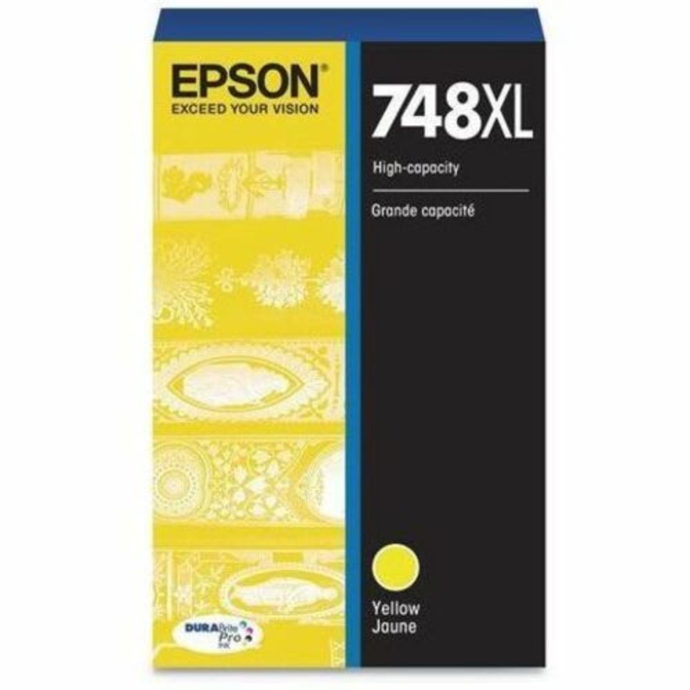 Epson DURABrite Pro 748 Original High Yield Inkjet Ink Cartridge, Yellow, 1 Pack, T748XL420