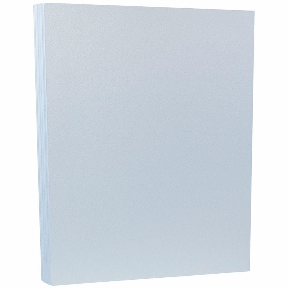 JAM Paper Card Stock, Baby Blue, Letter (8.5in x 11in), 100 Lb, Pack Of 50