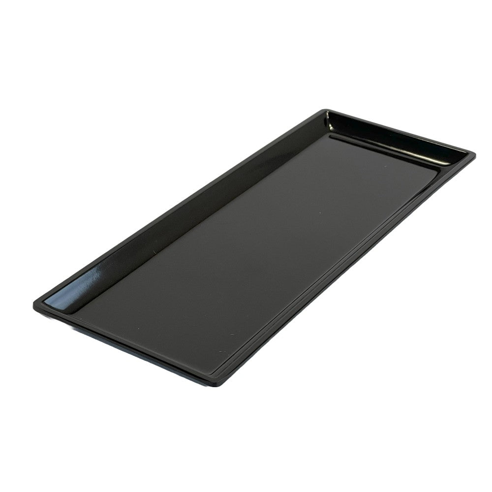 Hospitality Source Del Mar Bath Set Amenity Trays, 10-1/2in x 4-1/2in x 1/2in, Black, Pack Of 24 Trays
