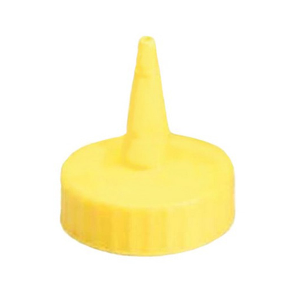 Tablecraft Squeeze Bottle Tops, 1 Oz, Yellow, Pack Of 12 Tops