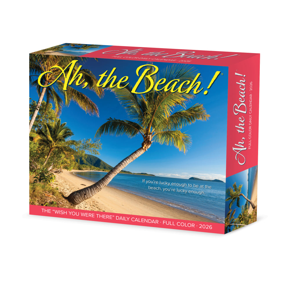 2026 Willow Creek Press Page-A-Day Daily Desk Calendar, 6-1/4in x 5-1/2in, Ah, The Beach!, January To December, 53881