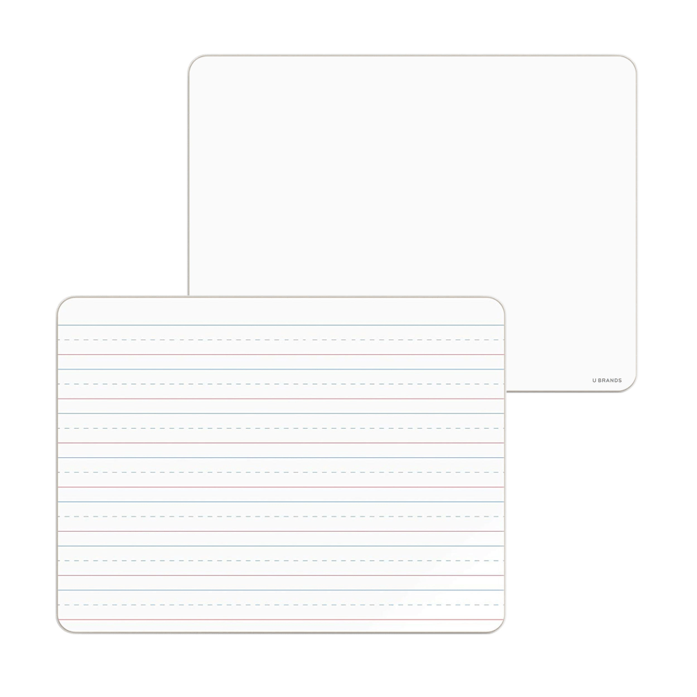 U Brands Double Sided Non-Magnetic Dry-Erase Lap Boards, 12in X 9in, 10 Pack (483U00-01)