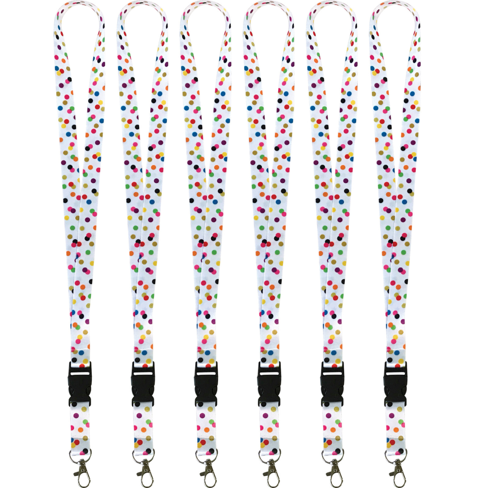 Teacher Created Resources Lanyard, Confetti, Pack Of 6