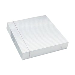 Pacon Composition Paper, Unpunched, 3/8in Rule, 8 1/2in x 11in, White, Pack Of 500 Sheets