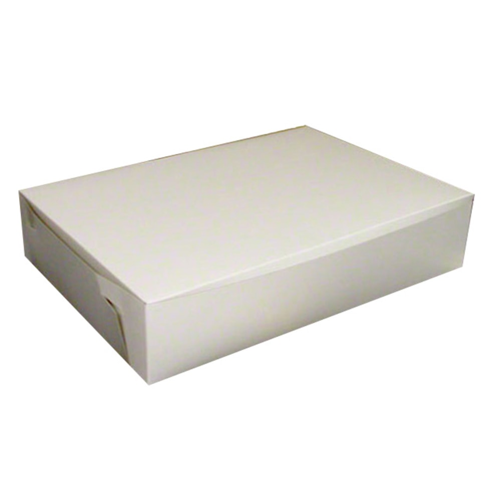 White Bakery Boxes, 1/2 Sheet Cake, 20in x 14in x 4in, Case Of 50