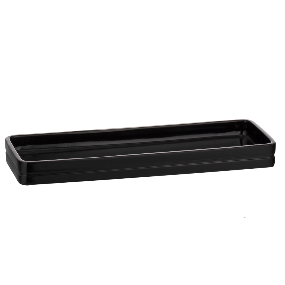 Erwyn Products Malibu Amenity Trays, 3-1/2in x 10-1/4in, Black, Total Qty 12